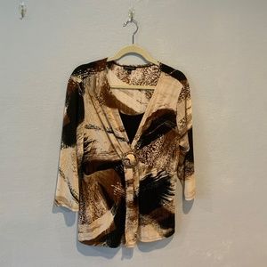 Notations size XL mock style color is brown & black & Tan